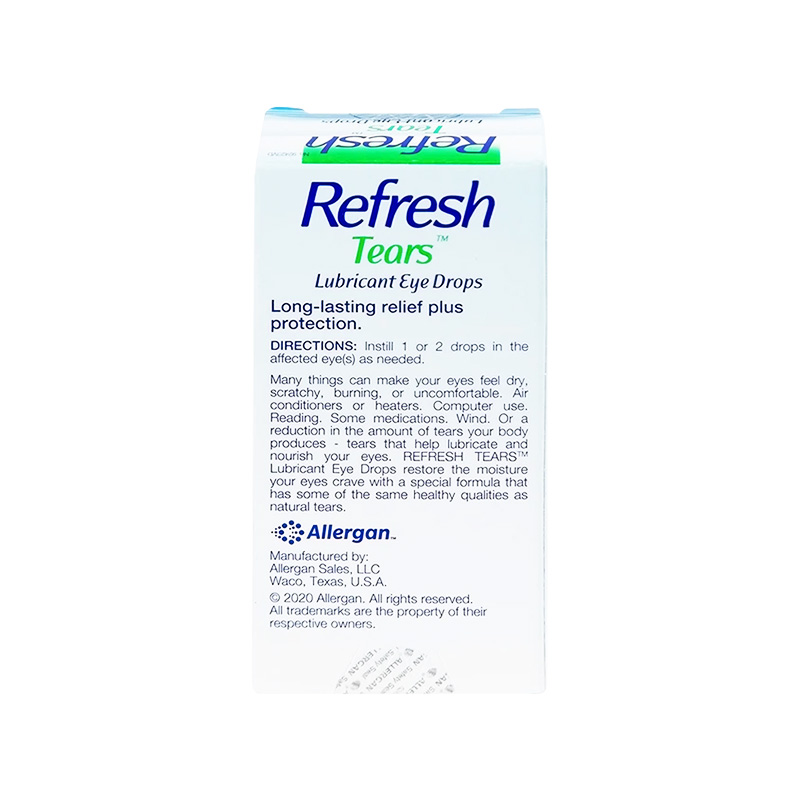 Thuốc nhỏ mắt Refresh Tears giảm khô mắt, đỏ mắt (hộp 1 chai x 15ml)