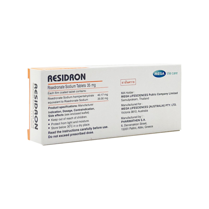 Thuốc Residron điều trị và ngăn ngừa loãng xương (hộp 1 vỉ x 4 viên)