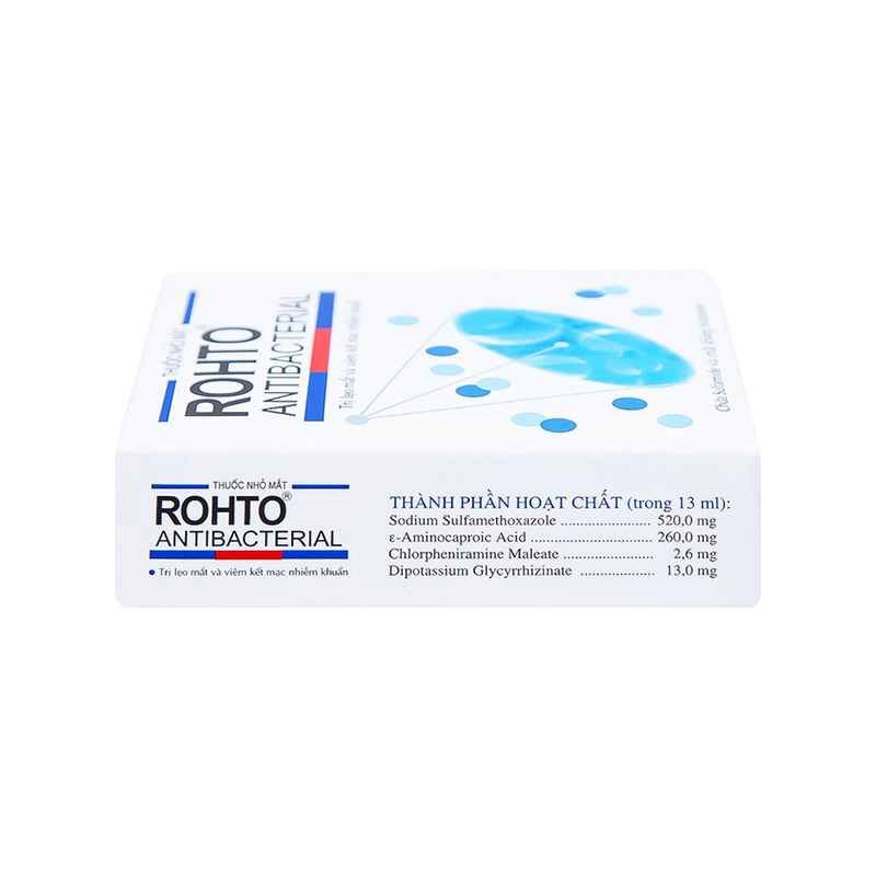 Thuốc nhỏ mắt Rohto Antibacterial điều trị lẹo mắt, viêm kết mạc (chai 13ml)