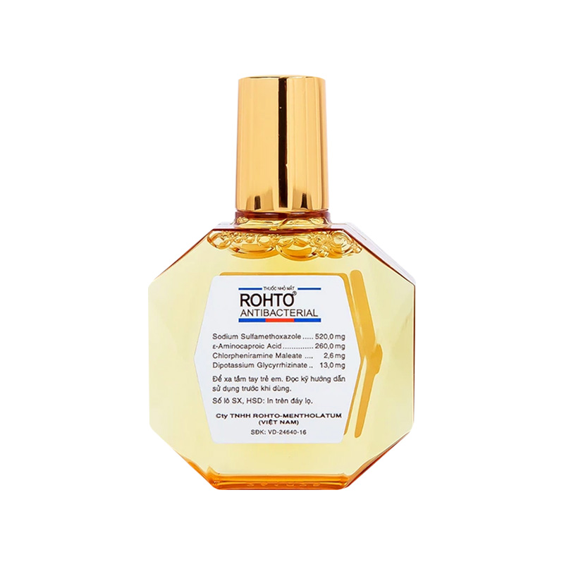 Thuốc nhỏ mắt Rohto Antibacterial điều trị lẹo mắt, viêm kết mạc (chai 13ml)