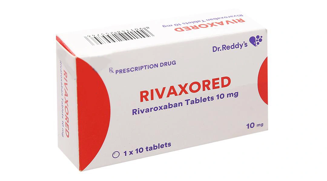 Thuốc Rivaxored 10mg phòng ngừa thuyên tắc huyết khối tĩnh mạch (hộp 1 vỉ x 10 viên)