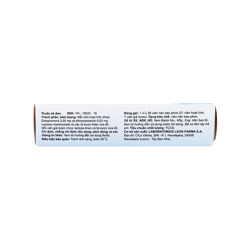 Thuốc Rosepire 3mg/0,03mg tránh thai hàng ngày (hộp 1 vỉ x 28 viên)