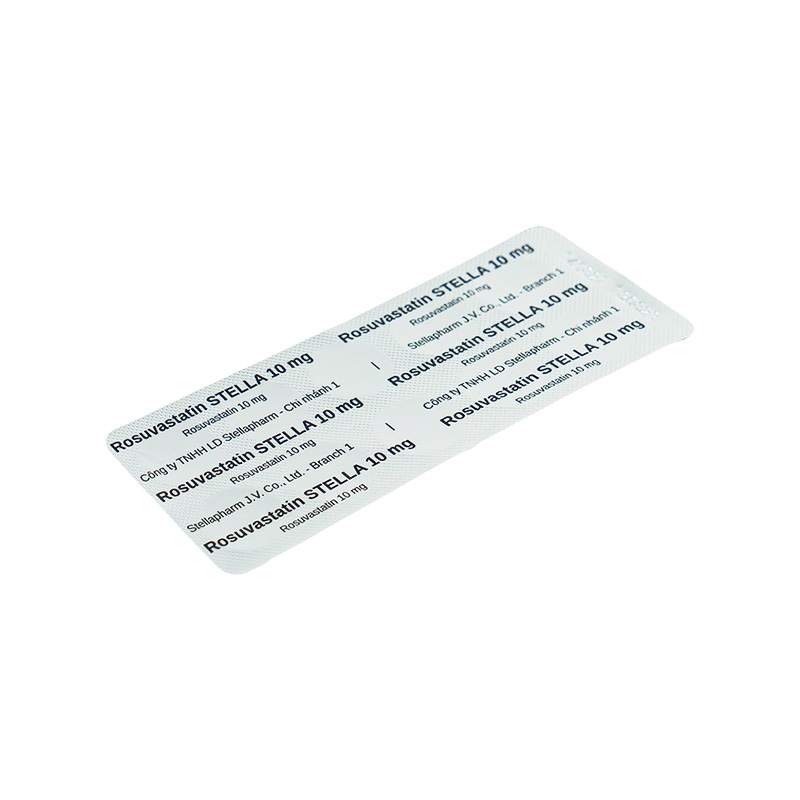 Thuốc Rosuvastatin Stella 10mg điều trị rối loạn mỡ máu (hộp 3 vỉ x 10 viên)