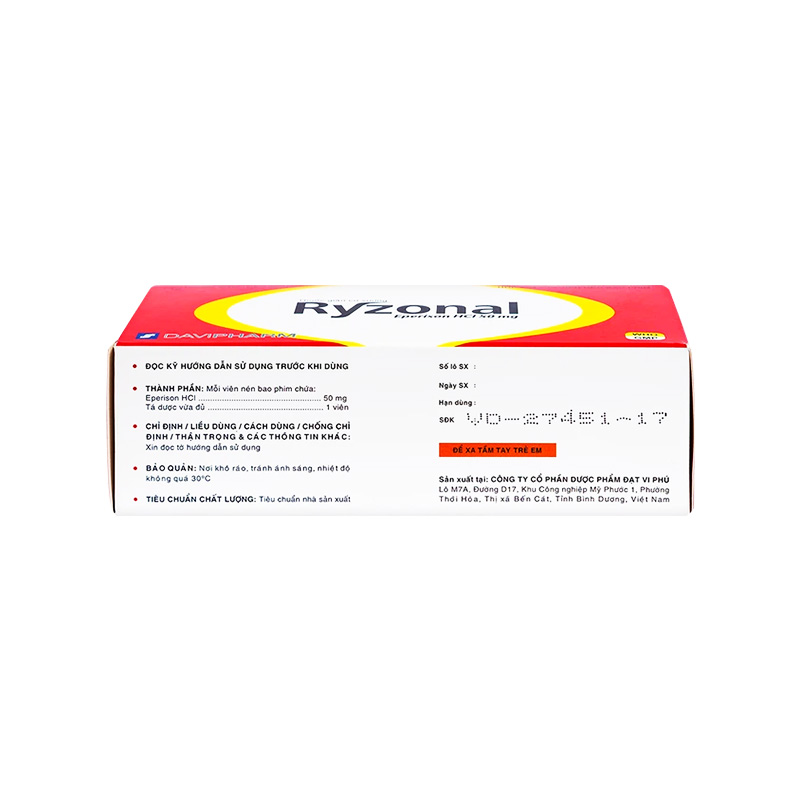 Thuốc Ryzonal 50mg giãn cơ, cải thiện triệu chứng tăng trưởng lực cơ (hộp 6 vỉ x 10 viên)
