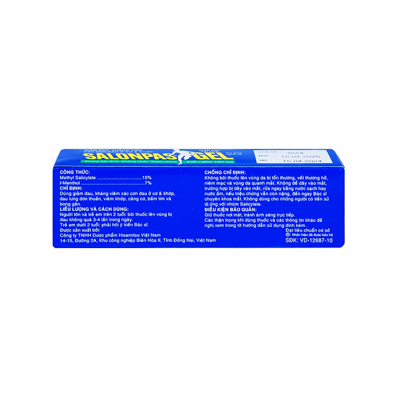 Gel Salonpas giảm đau cơ, đau khớp (hộp 1 tuýp x 30g)