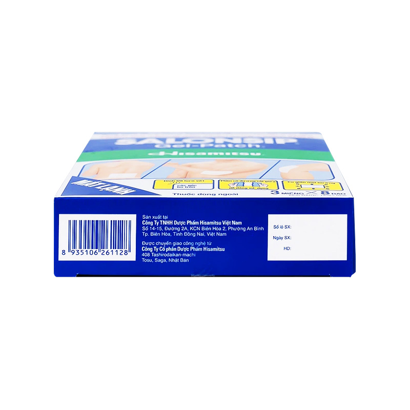 Cao dán Salonsip Gel - Patch giảm đau, kháng viêm cơ khớp (hộp 8 gói x 3 miếng)