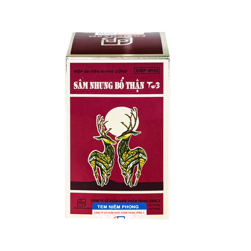 Thuốc Sâm Nhung Bổ Thận TW3 dưỡng huyết tư âm, bổ thận, cố tinh (hộp 1 chai x 30 viên)