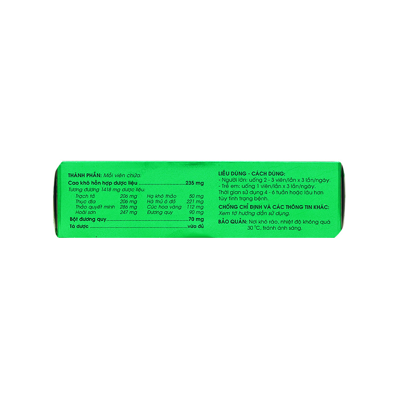Thuốc Sáng Mắt Traphaco dự phòng và điều trị các bệnh lý về mắt (hộp 3 vỉ x 10 viên)