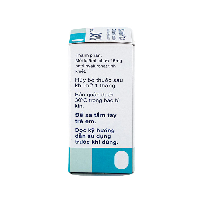 Thuốc nhỏ mắt Sanlein 0.3% điều trị rối loạn biểu mô kết giác mạc (hộp 1 chai x 5ml)