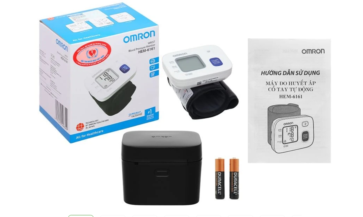 Máy đo huyết áp cổ tay Omron HEM-6161 (hộp 1 máy)
