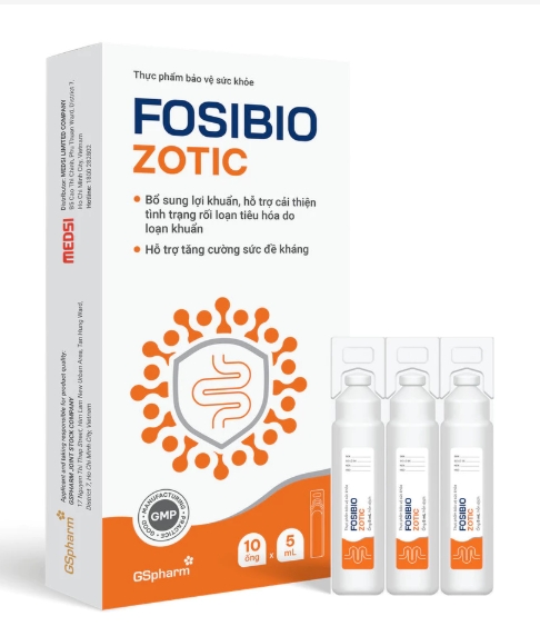 Men vi sinh nước Fosibio Zotic cải thiện tiêu chảy và hỗ trợ tăng cường sức đề kháng (hộp 10 ống x 5ml)