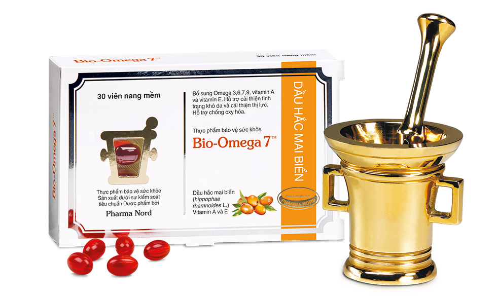 Viên nang Pharma Nord Bio-Omega 7™ hỗ trợ cải thiện tình trạng khô da và thị lực (hộp 30 viên)