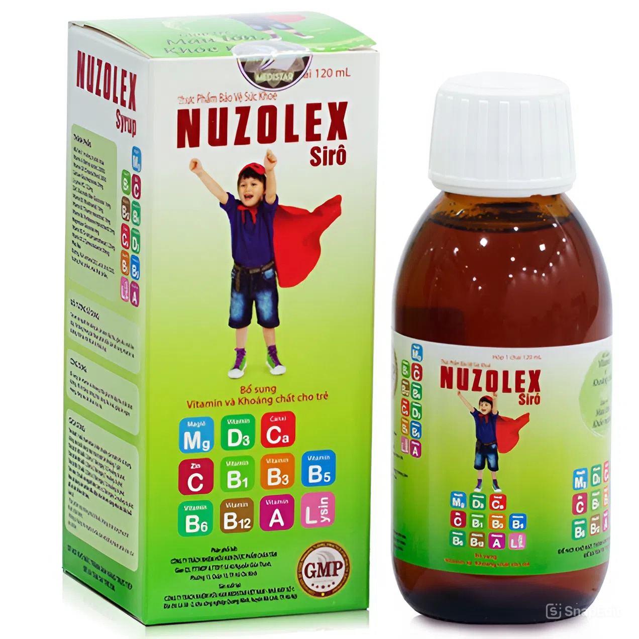 Siro Nuzolex hỗ trợ tăng cường chức năng tiêu hoá, giúp trẻ ăn ngon (hộp 1 chai x 120ml)