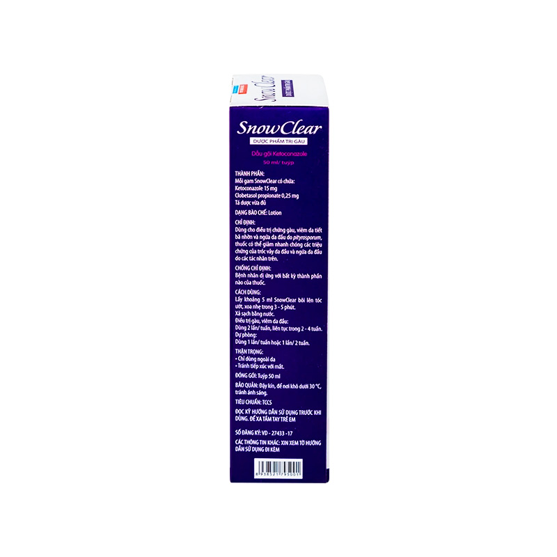 Hỗn dịch Snowclear điều trị gàu, viêm da tiết bã (hộp tuýp x 50ml)