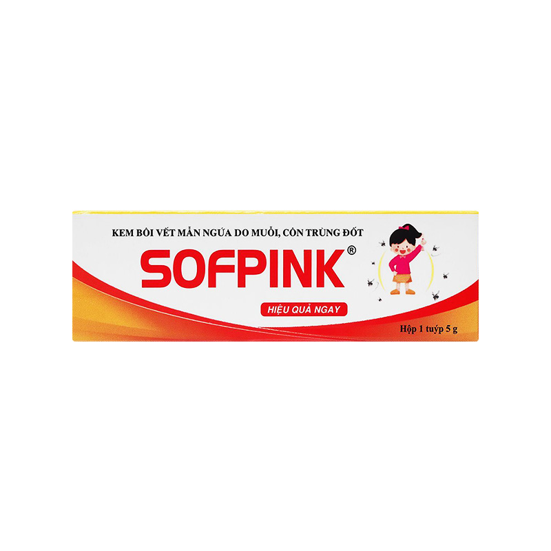 Kem bôi ngoài da Sofpink hỗ trợ ngứa do cồn trùng đốt, giúp liền sẹo (hộp 1 tuýp x 5g)