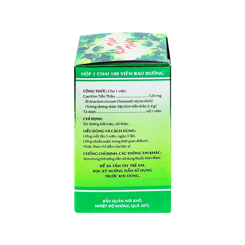 Viên bao đường Kim Tiền Thảo OPC trị sỏi đường tiết niệu, sỏi thận (hộp 1 chai x 100 viên)