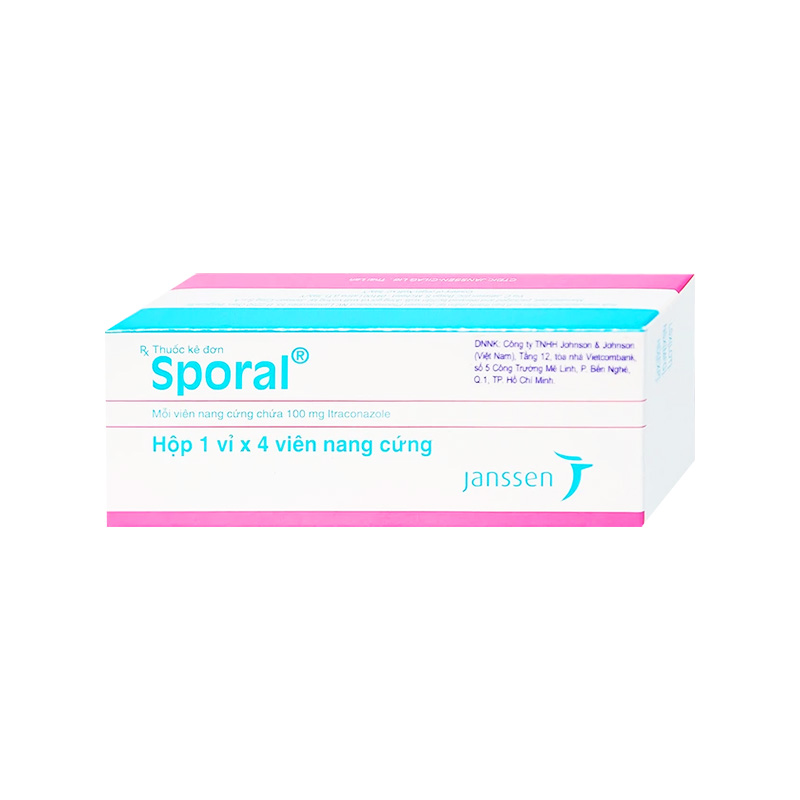 Thuốc Sporal điều trị nấm (hộp 1 vỉ x 4 viên)