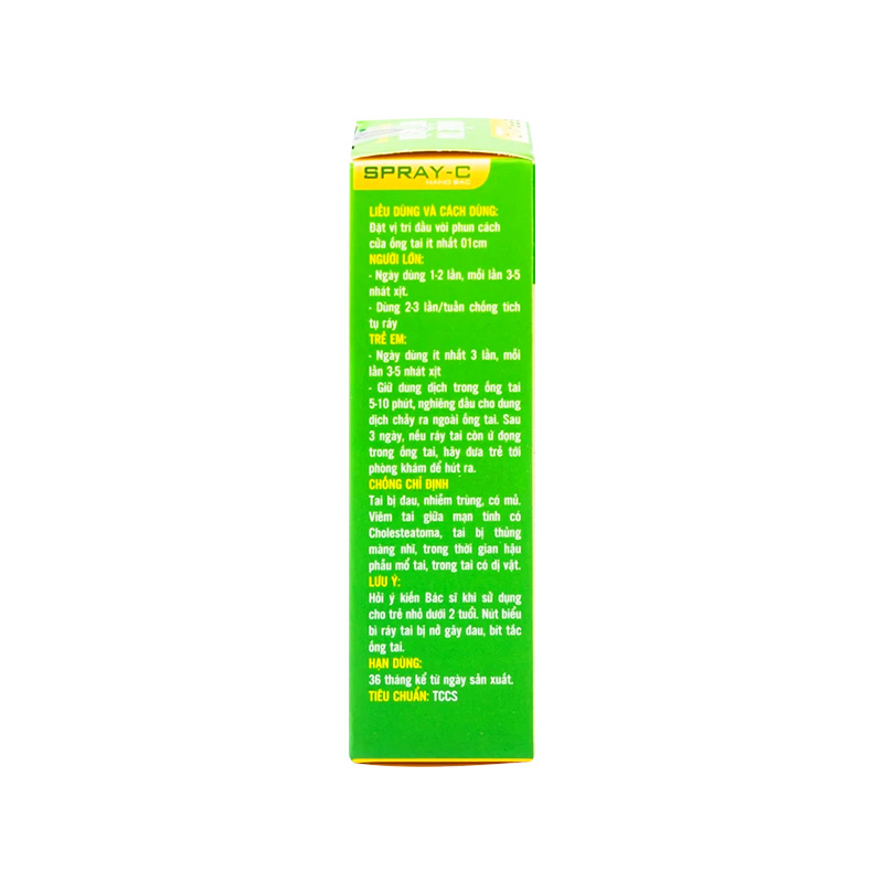 Phun sương Spray-C Nano Bạc  vệ sinh ta (hộp 1 chai x 15ml)