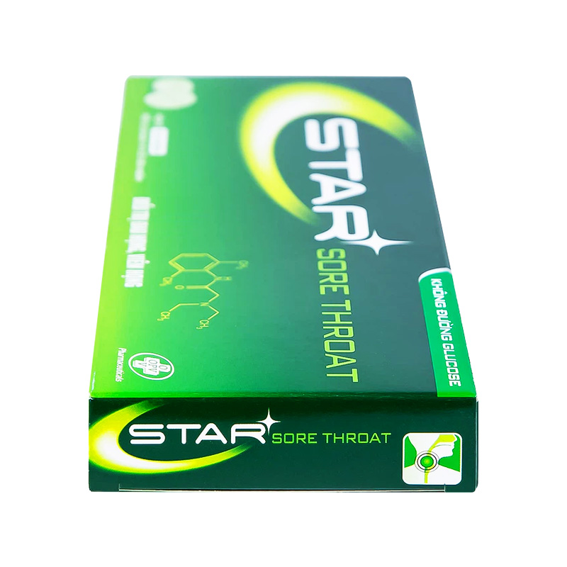 Viên ngậm Star Sore Throat kháng khuẩn, giảm đau họng (hộp 2 vỉ x 12 viên)