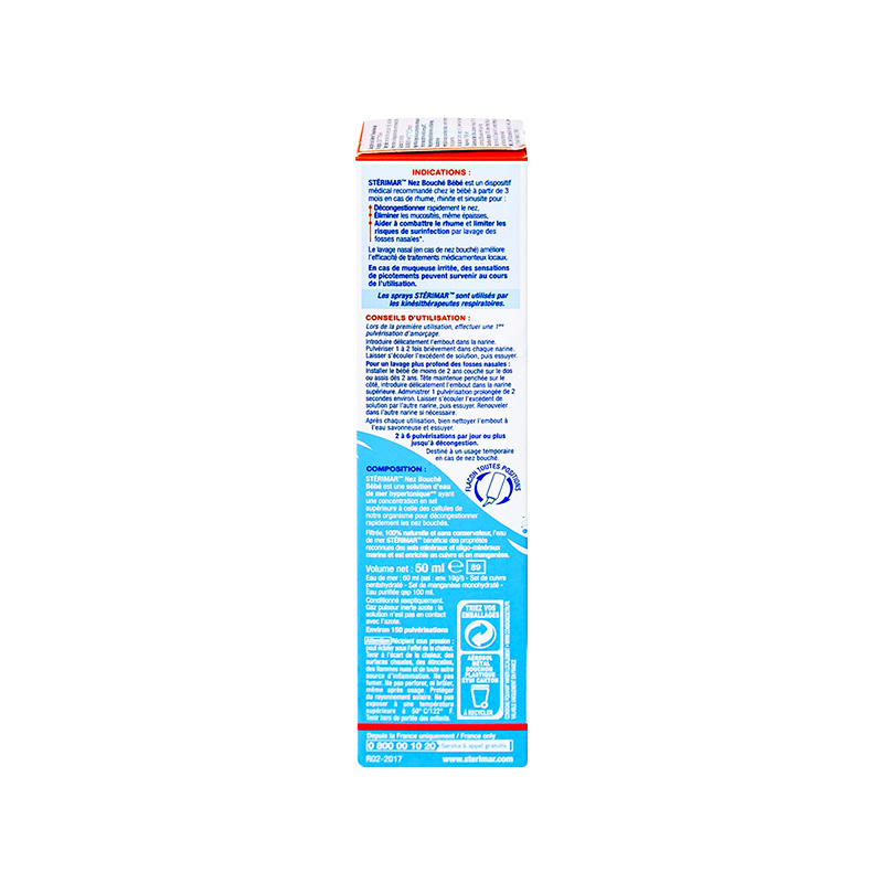 Sterimar Blocked Nose Baby hỗ trợ giảm viêm mũi, nghẹt mũi (hộp 1 chai x 50ml)