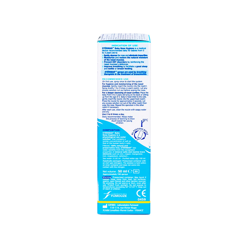 Sterimar Nose Hygiene Baby vệ sinh mũi hàng ngày cho bé (hộp 1 chai x 50ml)