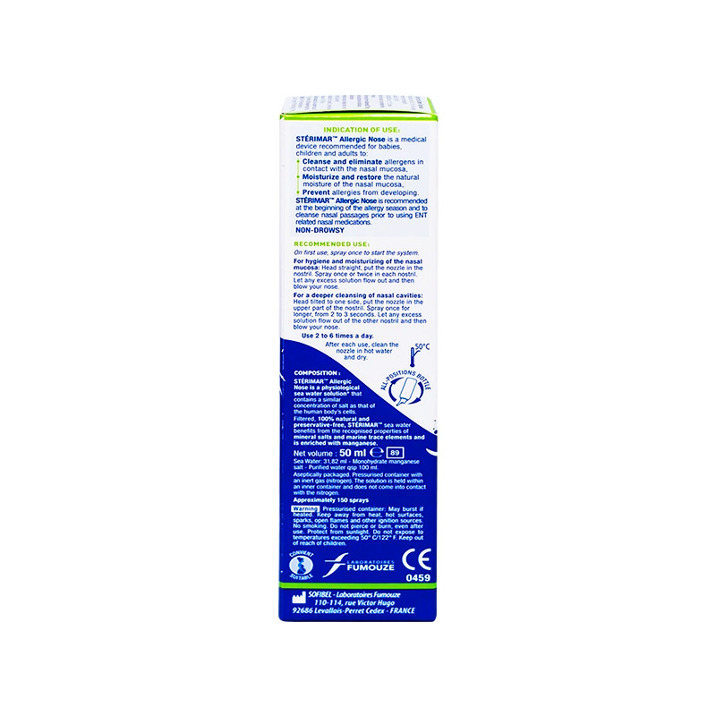 Sterimar Sensitive Nose cải thiện tình trạng khô và kích ứng mũi (hộp 1 chai x 50ml)