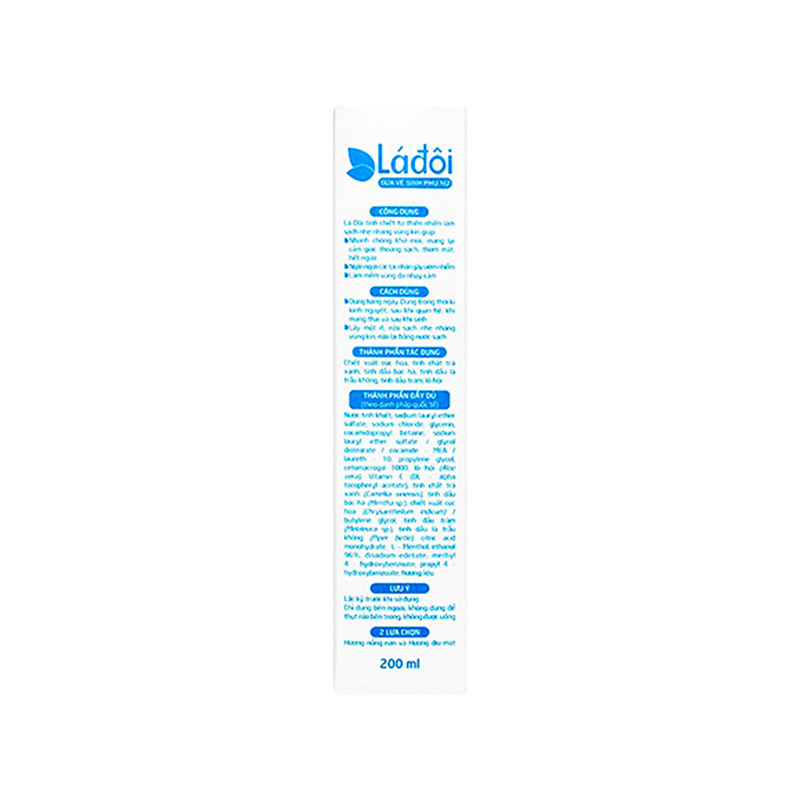 Sữa vệ sinh phụ nữ Shema lá đôi màu xanh làm sạch, khử mùi (hộp 1 chai x 200ml)
