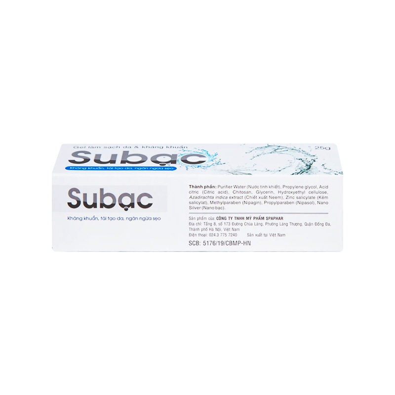 Gel bôi Su Bạc kháng khuẩn, ngăn ngừa sẹo (tuýp 25g)