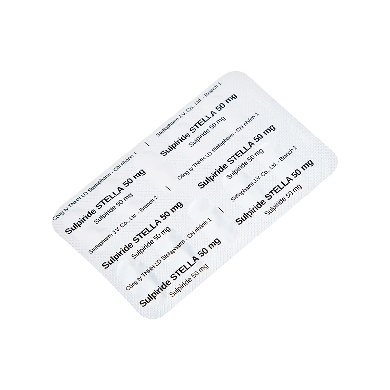 Thuốc Sulpiride Stella 50mg điều trị chứng lo âu (hộp 10 vỉ x 10 viên)