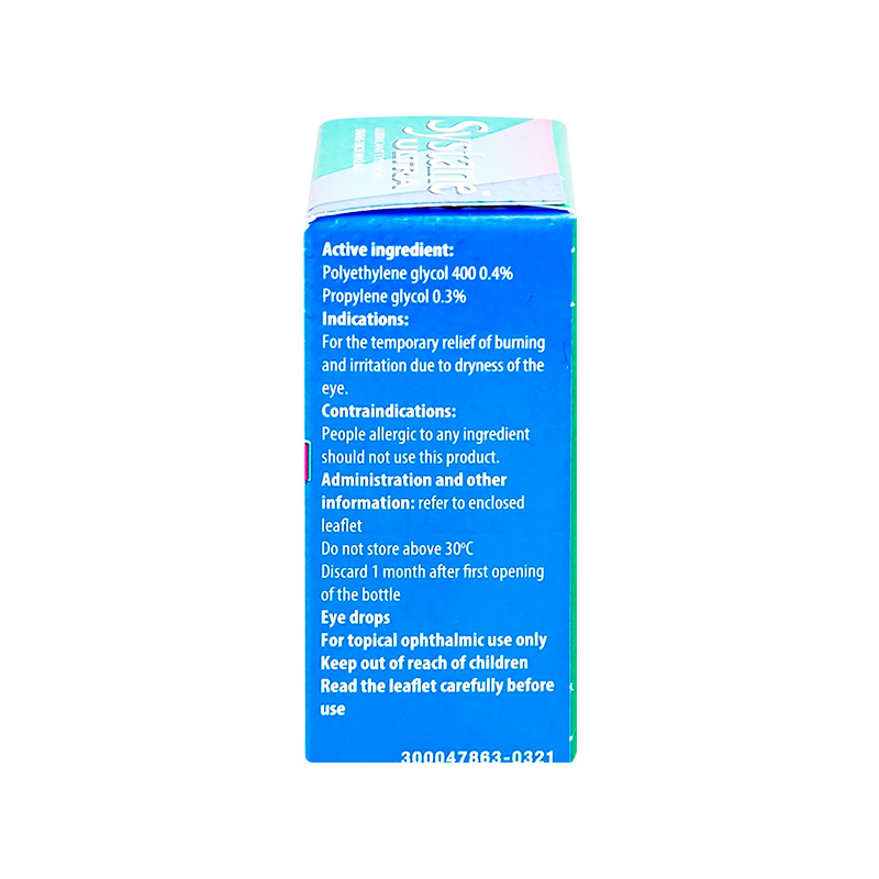 Thuốc nhỏ mắt Systane Ultra giảm các triệu chứng khô mắt, kích ứng mắt (hộp 1 chai x 5ml)
