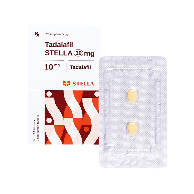 Thuốc Tadalafil Stella 10mg trị rối loạn cương dương (hộp 1 vỉ x 2 viên)