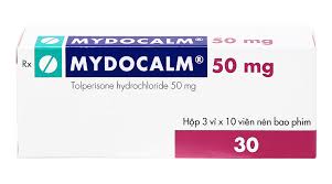 Viên nén Mydocalm 50mg điều trị triệu chứng co cứng cơ sau đột quỵ (hộp 3 vỉ x 10 viên)