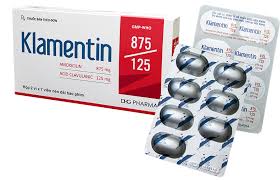 Thuốc Klamentin 875/125 điều trị nhiễm khuẩn (hộp 2 vỉ x 7 viên)