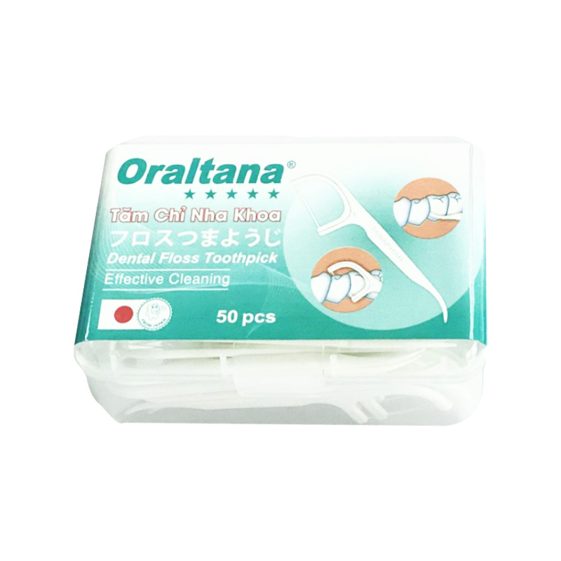 Tăm chỉ nha khoa Oraltana (hộp 50 cái)