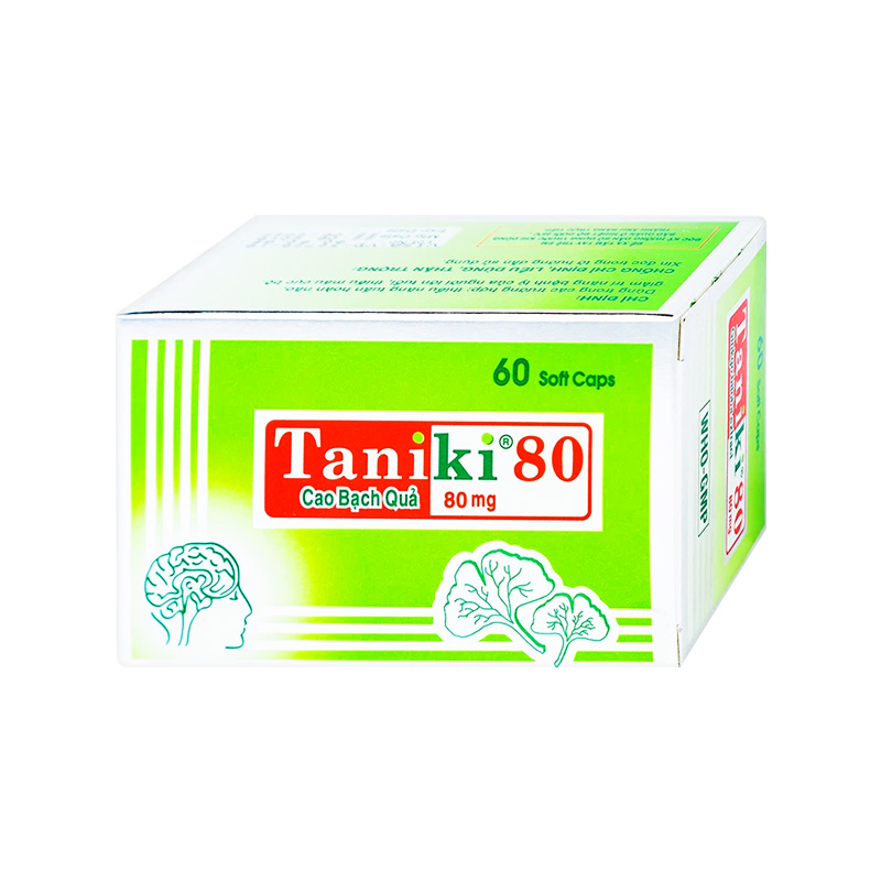 Thuốc Taniki 80 điều trị thiểu năng tuần hoàn não, phòng ngừa Alzheimer (hộp 6 vỉ x 10 viên)