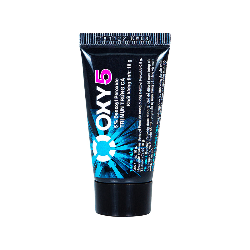 Thuốc bôi da Oxy 5 điều trị mụn bọc, mụn trứng cá (hộp 1 tuýp x 10g)