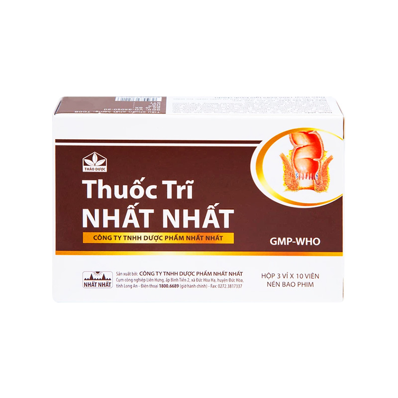 Thuốc Trĩ Nhất Nhất điều trị và dự phòng tái phát trĩ (hộp 3 vỉ x 10 viên)