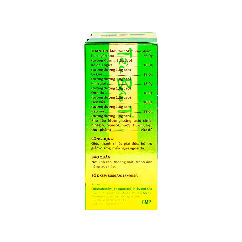 Siro Tiêu Ban Thủy hỗ trợ thanh nhiệt giải độc, giảm dị ứng (hộp 1 chai x 150ml)