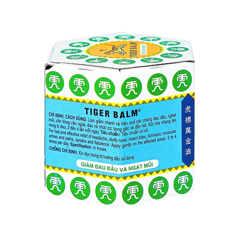 Thuốc mỡ Tiger Balm White  giảm đau đầu, nghẹt mũi (hộp 1 lọ x 19,4g)