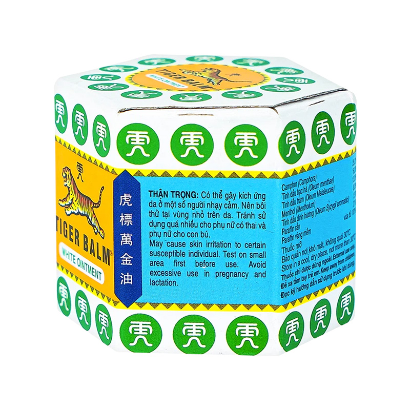 Thuốc mỡ Tiger Balm White  giảm đau đầu, nghẹt mũi (hộp 1 lọ x 19,4g)