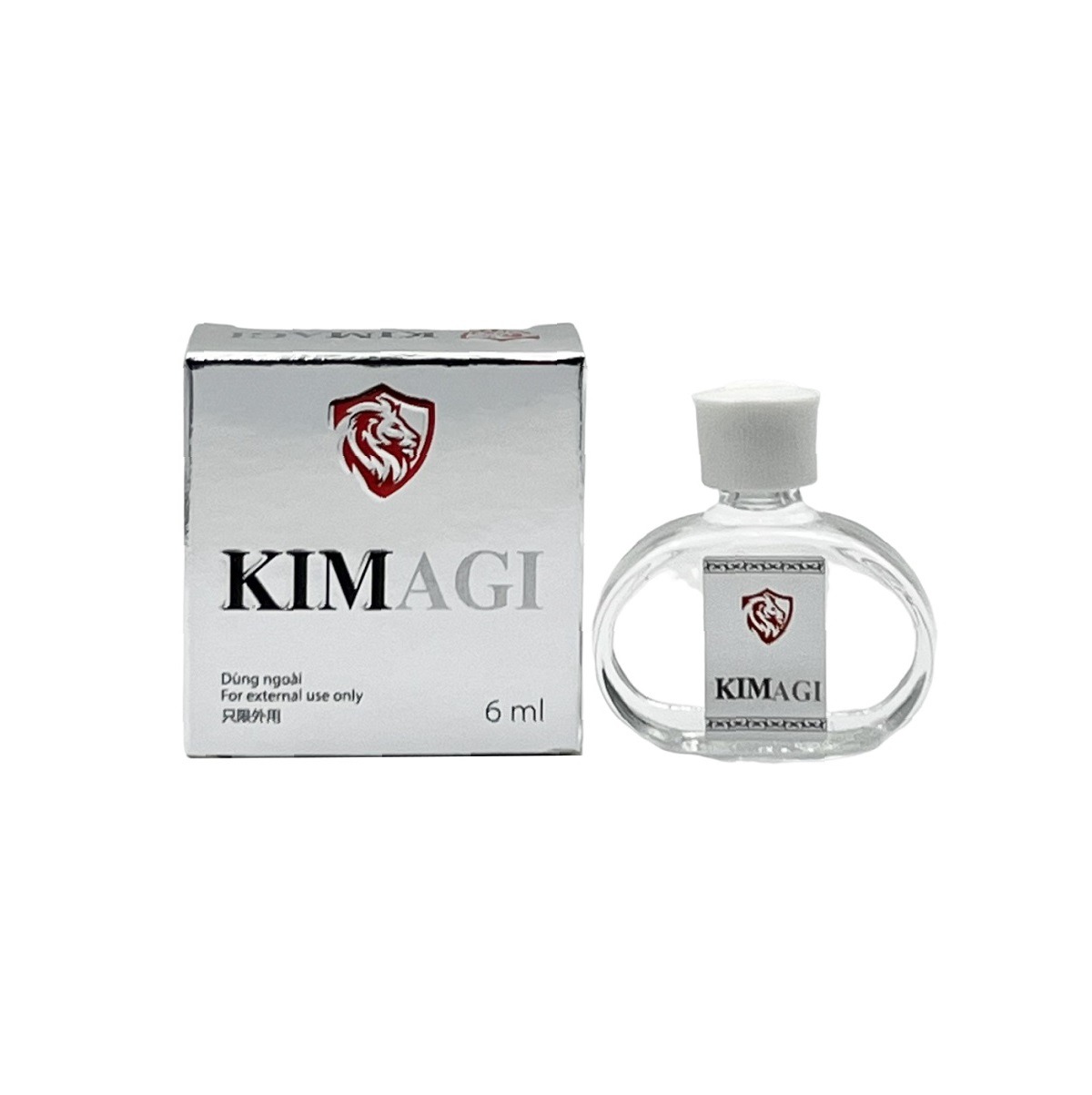 Dầu gió Kim Agi Trắng giữ ấm, massage hỗ trợ thư giãn (hộp 1 chai x 6ml)