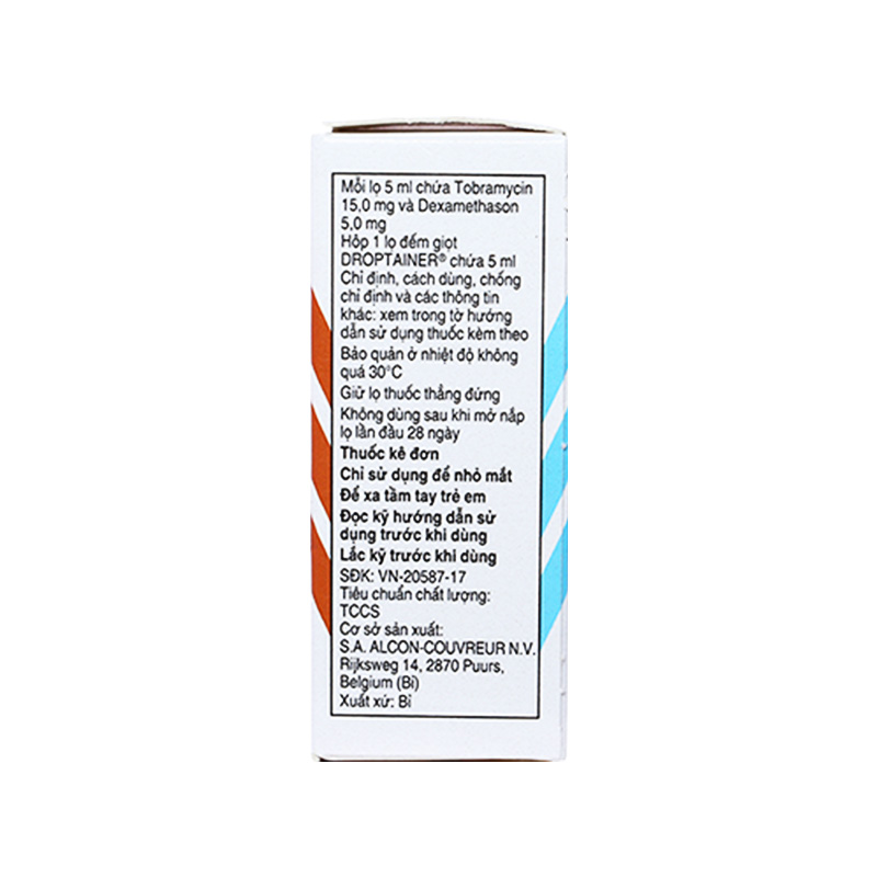 Hỗn dịch nhỏ mắt Tobradex điều trị viêm mắt (hộp 1 chai x 5ml)