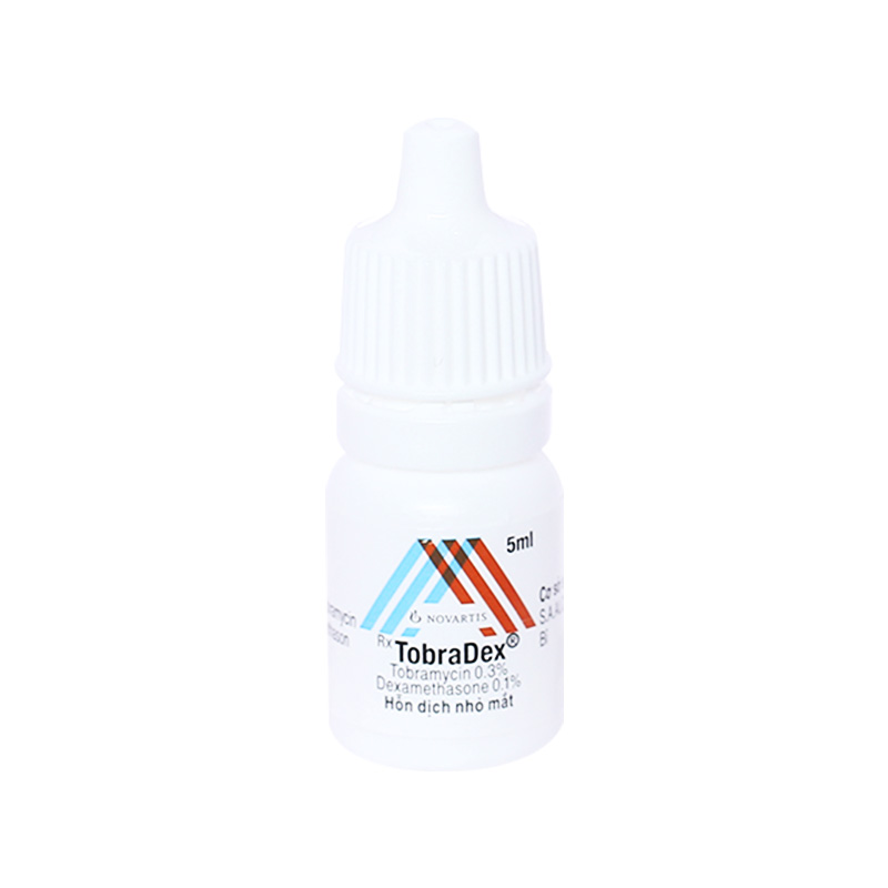 Hỗn dịch nhỏ mắt Tobradex điều trị viêm mắt (hộp 1 chai x 5ml)
