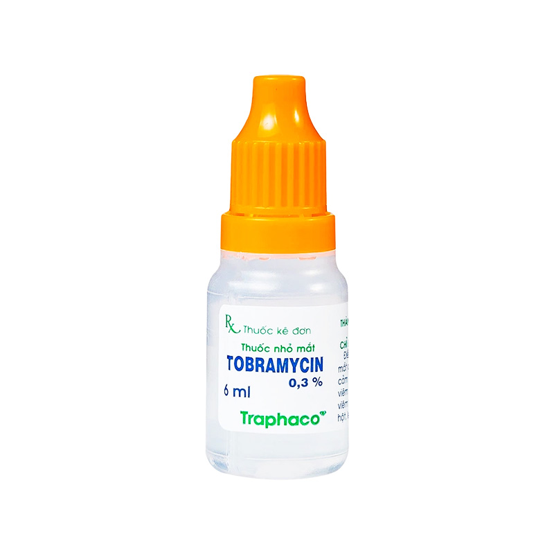 Thuốc nhỏ mắt Tobramycin 0,3% Traphaco điều trị nhiễm khuẩn mắt (hộp 1 chai x 6ml)