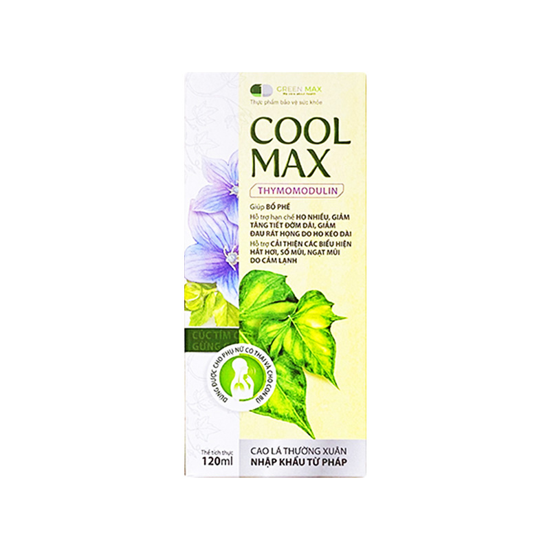 Siro Cool Max Thymomodulin giúp bổ phế, giảm ho (hộp 1 chai x 120ml)