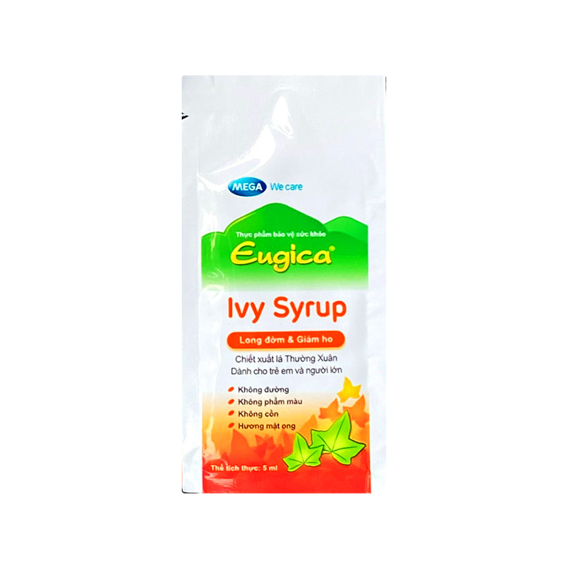 Eugica Ivy Syrup hỗ trợ giảm ho, giảm đờm (hộp 20 gói x 5ml)