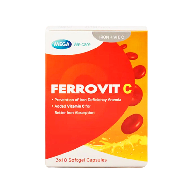 Thực phẩm bảo vệ sức khỏe Ferrovit C (hộp 3 vỉ x 10 viên)