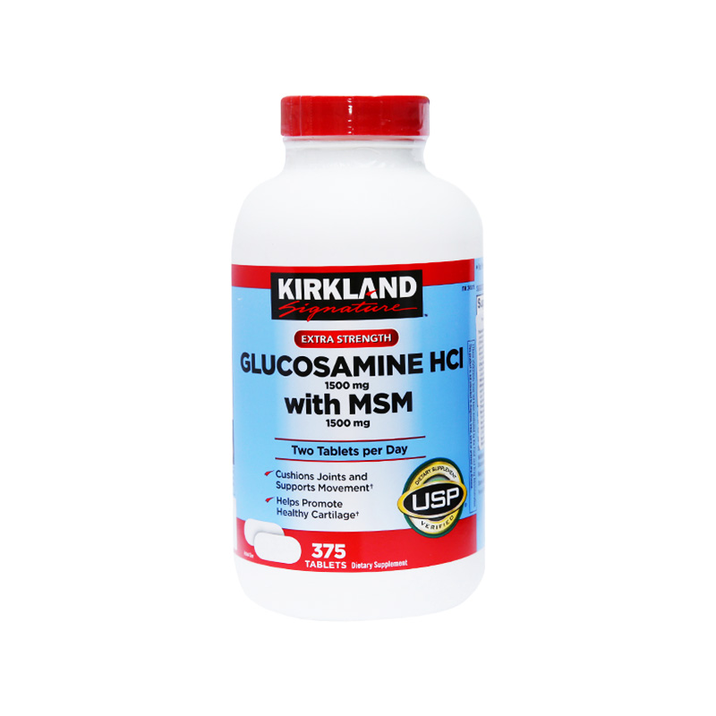 Thực phẩm bảo vệ sức khỏe Kirkland Glucosamine HCL 1500mg (chai 375 viên)