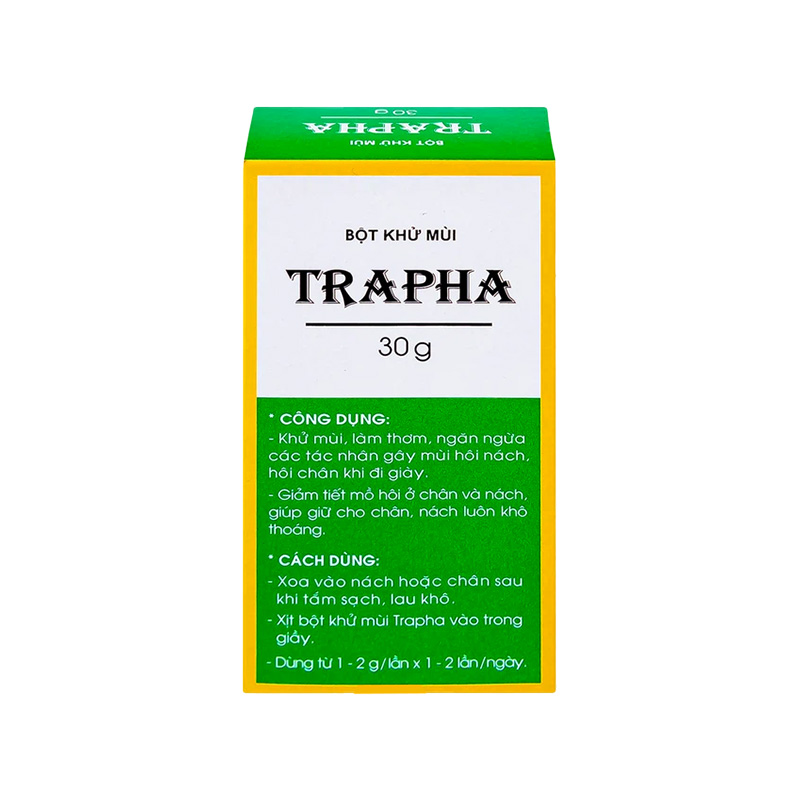 Bột khử mùi Trapha (hộp 1 chai x 30g)