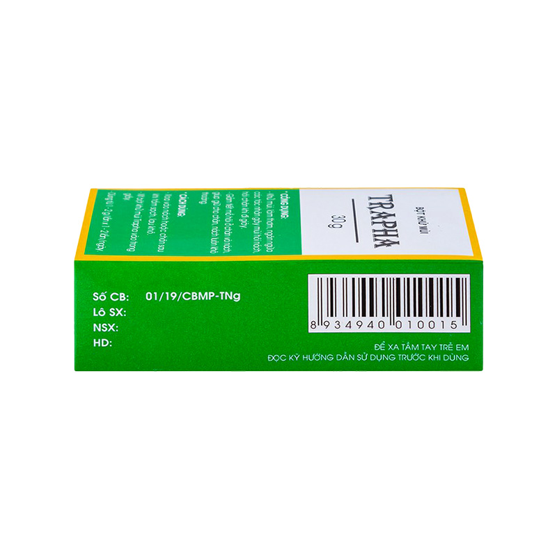Bột khử mùi Trapha (hộp 1 chai x 30g)